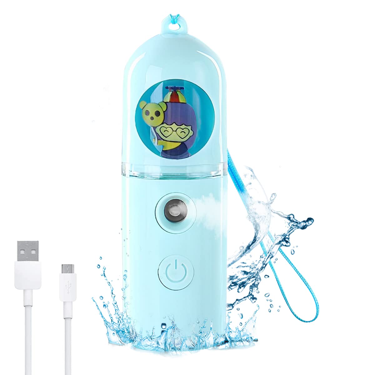 MAYCREATE Handy Face Mist Spray Cute Nano Facial Mist Sprayer, USB Rechargeable Portable Nano Mist Spray Mister, Moisturizing Face Spray Machine for Women Girls Skin Care, Daily Makeup (30ml Tank) MAYCREATE Handy Face Mist Spray Cute Nano Facial Mist Sprayer, USB Rechargeable Portable Nano Mist Spray Mister, Moisturizing Face Spray Machine for Women Girls Skin Care, Daily Makeup (30ml Tank)